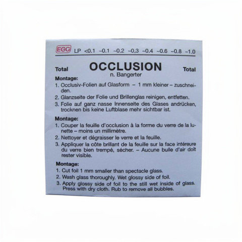 FEUILLE D'OCCLUSION 