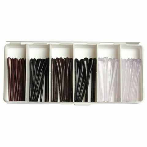 Assortiment cristal/brun/noir embouts acétate