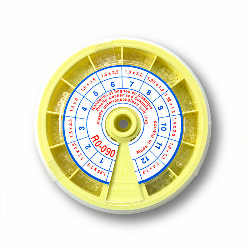 Assortiment rondelles et bagues plastiques