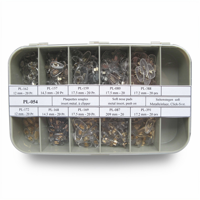 Assortiment plaquettes à clipper souples PVC inserts métalliques 