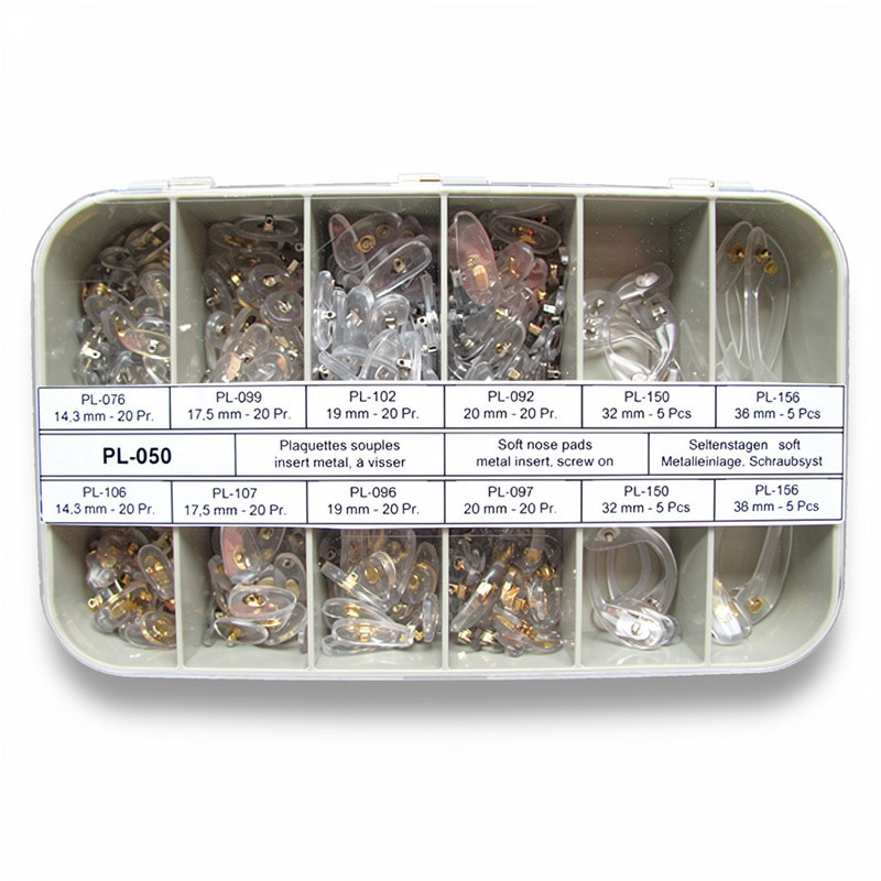 Assortiment de plaquettes à visser souples en PVC inserts métalliques