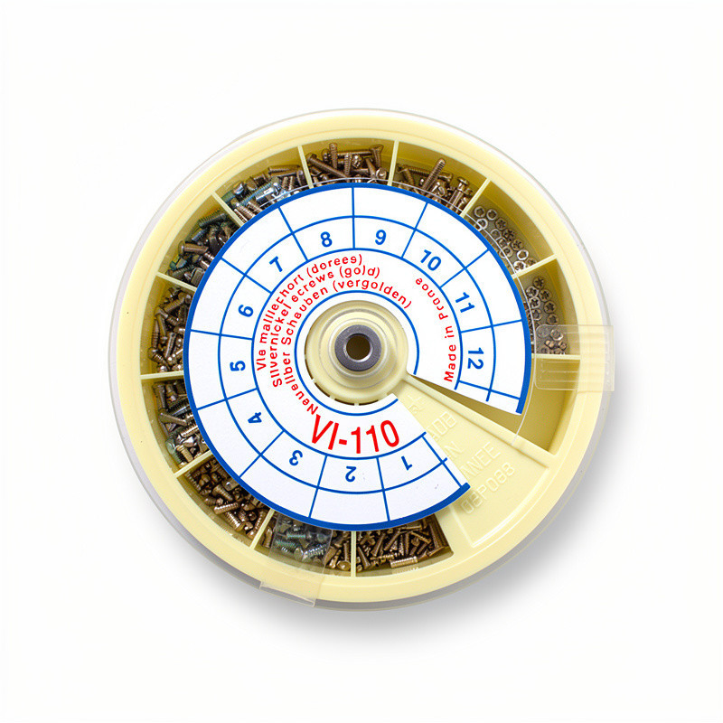 Assortiment vis/écrous maillechort doré 