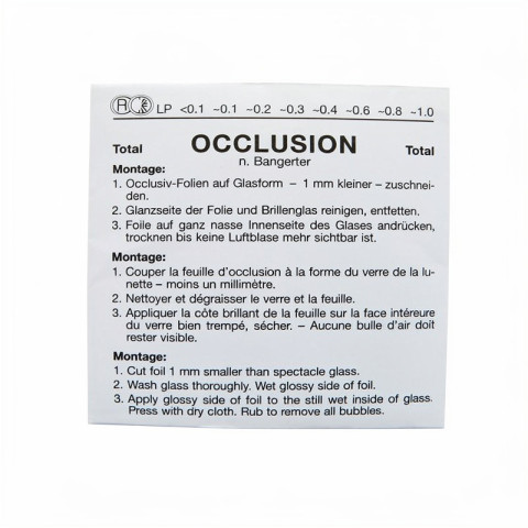 Feuille d'occlusion