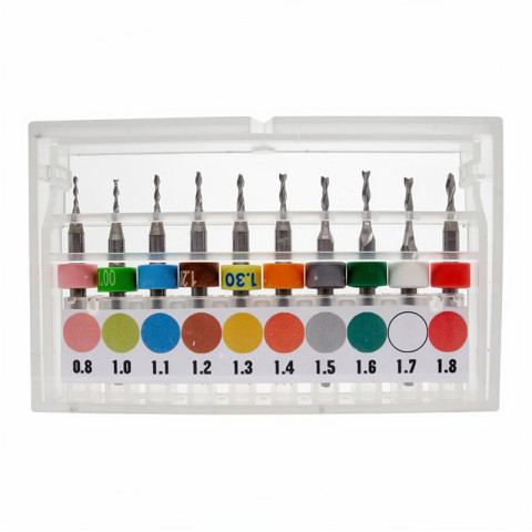 Assortiment en boîte de 10 fraises au carbure 