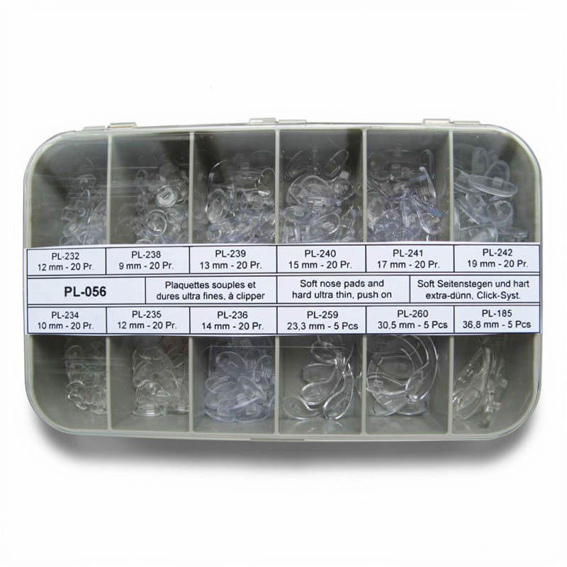 Assortiment plaquettes à clipper souples en PVC inserts polycarbonate 
