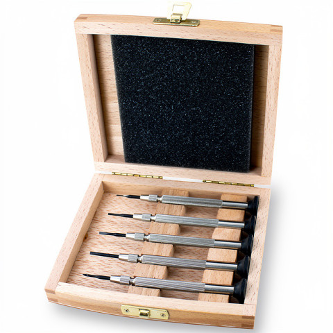Assortiment tournevis à morille coffret en bois 