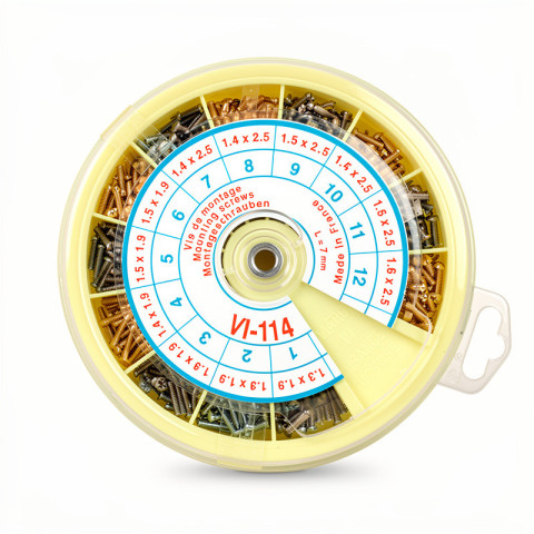 Assortiment vis maillechort blanches et dorées 